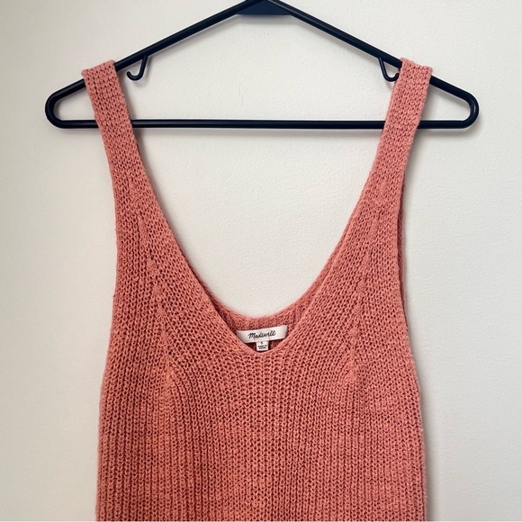 Madewell Pink Roxanne Knit Tank Top Size Small - Picture 3 of 8